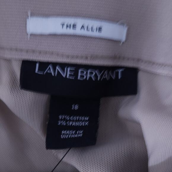NEW Lane Bryant The Allie Skinny Ankle Pants Chino Kahki Size 18 Tan Brown - Picture 3 of 4